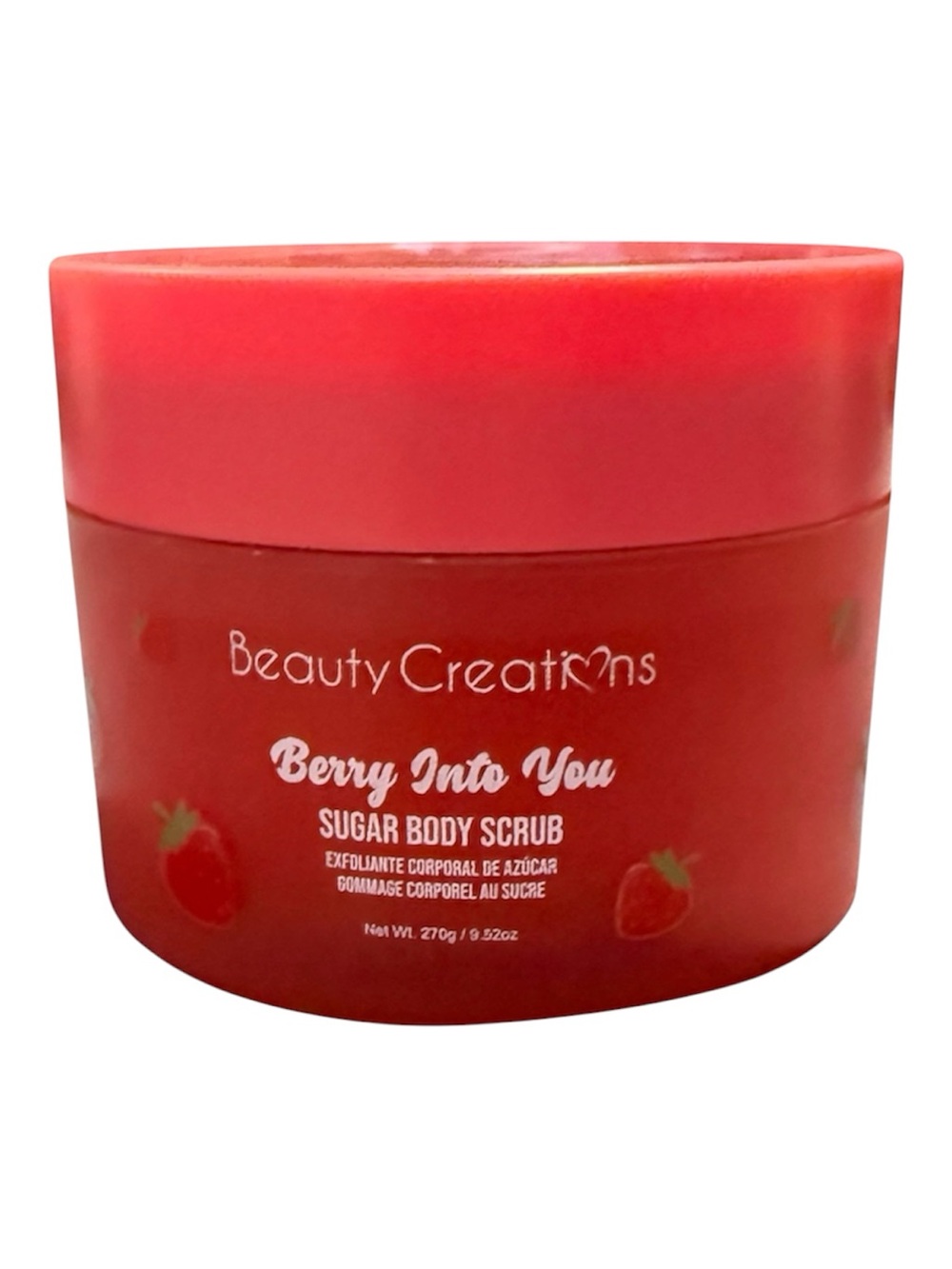 Beauty Creations Berry Into You Sugar Body Scrub - Bright Red